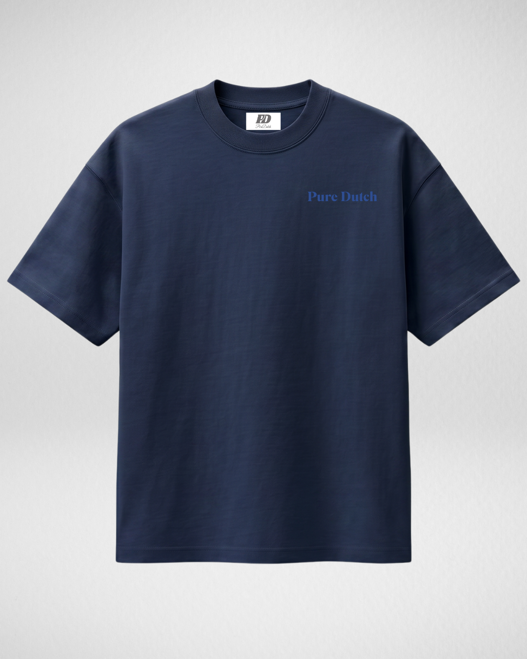 Pure Dutch Palm Escape Tee – Navy/Blue