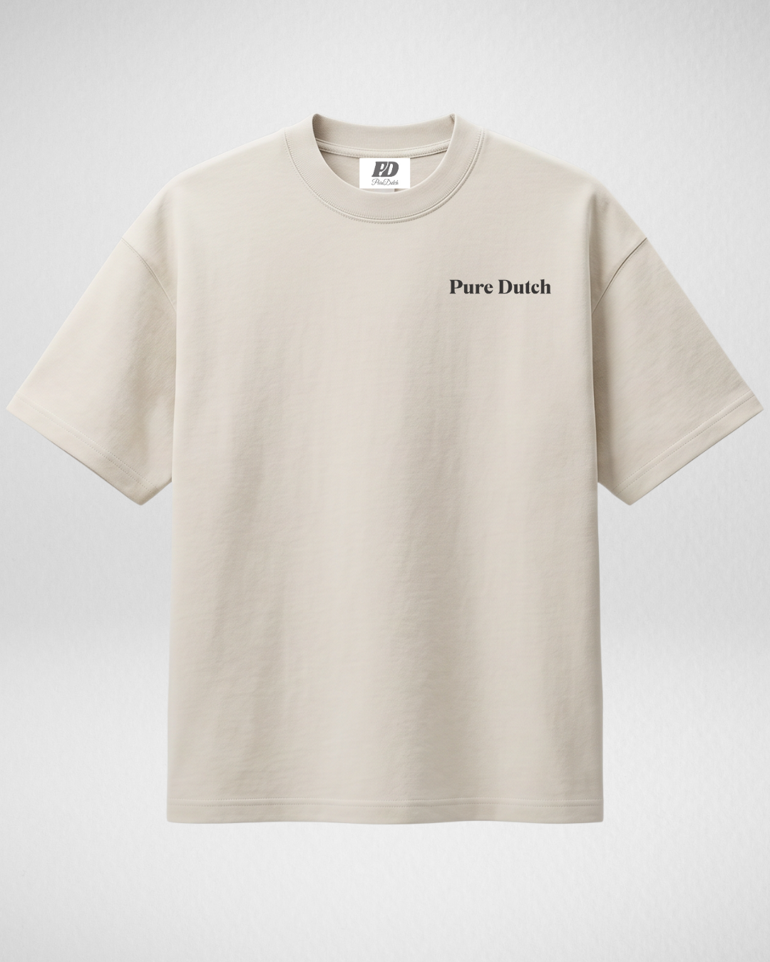 Pure Dutch Palm Escape Tee – Ecru/Tuatara