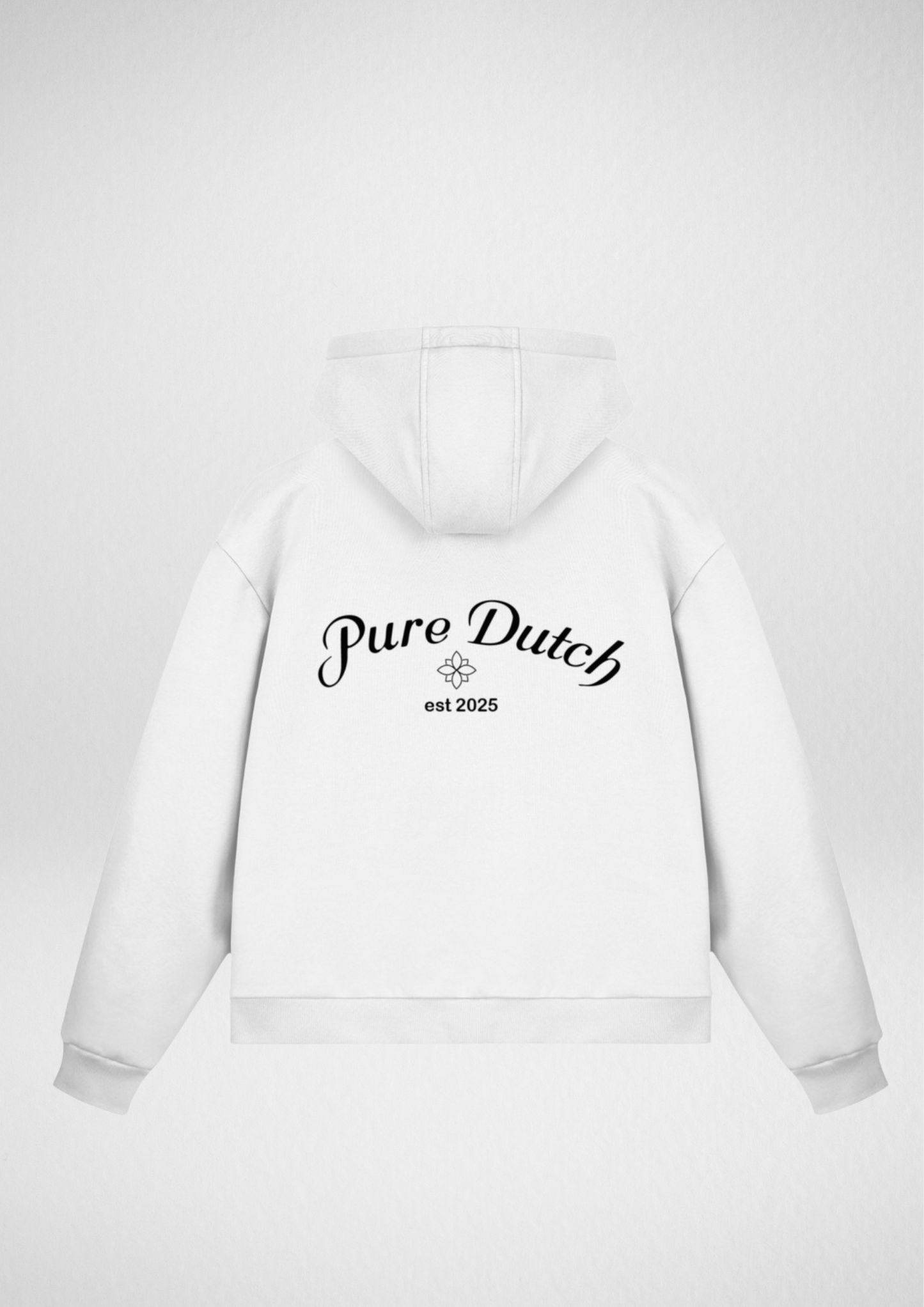 Pure Dutch Origin Boxy Zip Hoodie White