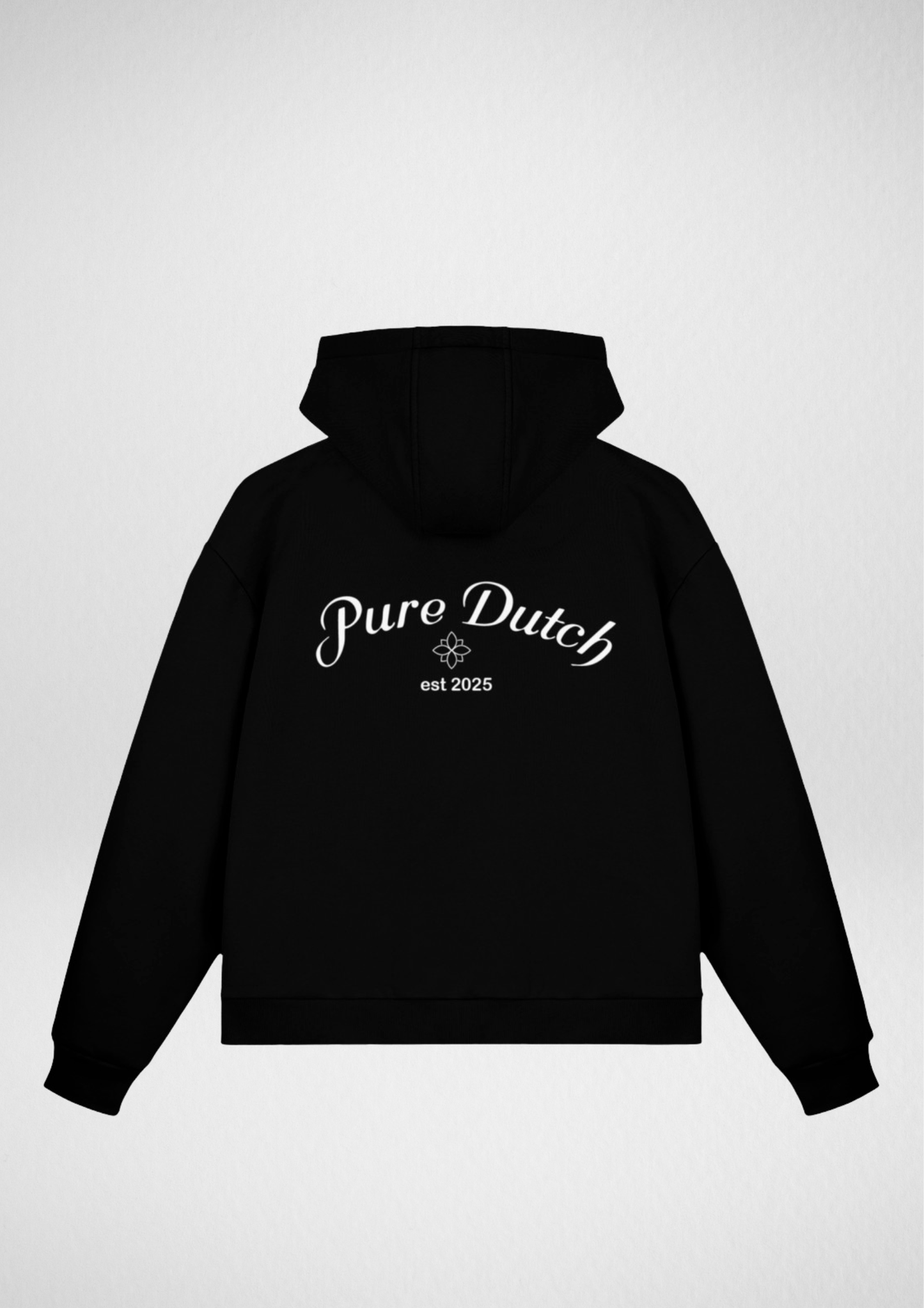 Pure Dutch Origin Boxy Zip Hoodie Black