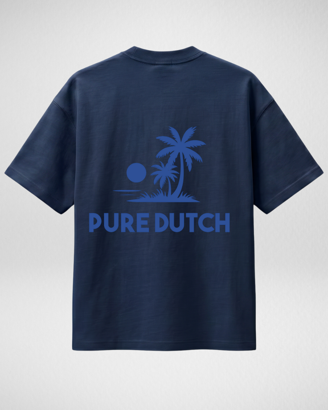 Pure Dutch Palm Escape Tee – Navy/Blue