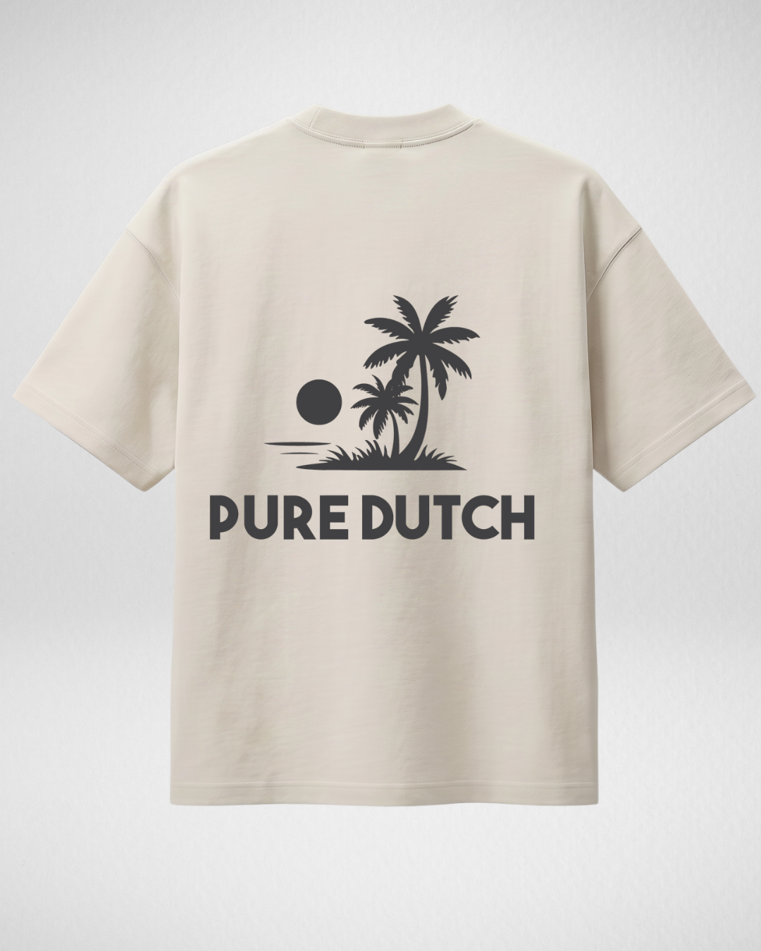 Pure Dutch Palm Escape Tee – Ecru/Tuatara