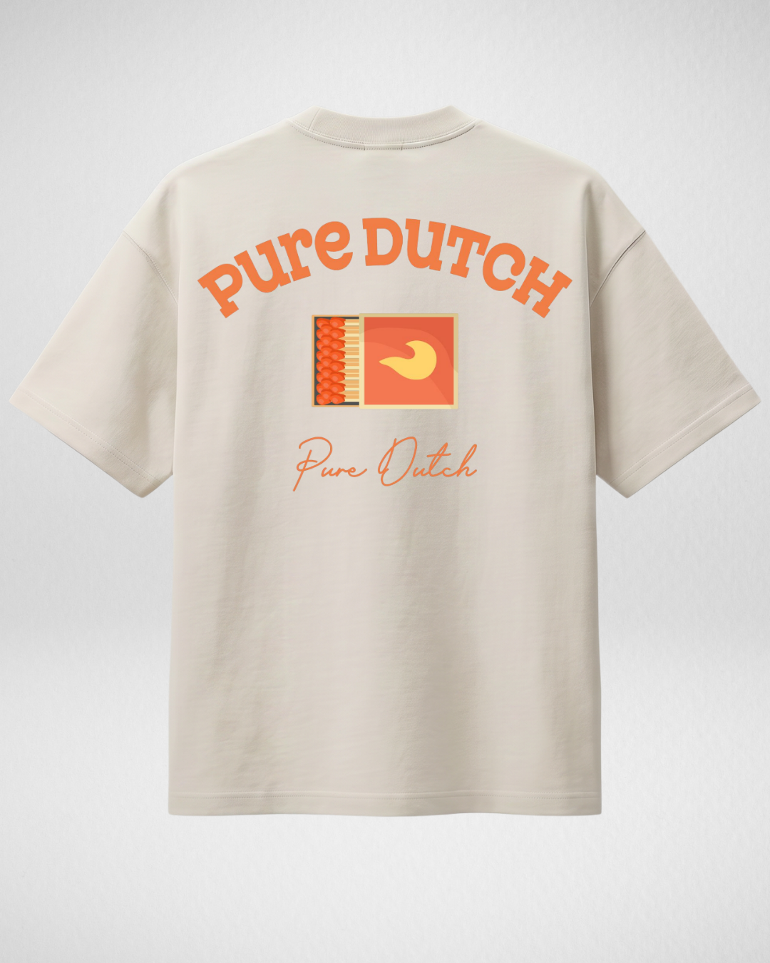 Pure Dutch Strike Tee – Ecru/Orange