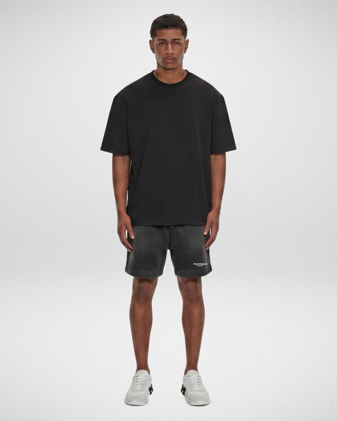 Pure Dutch Relax Track Shorts – Faded Black