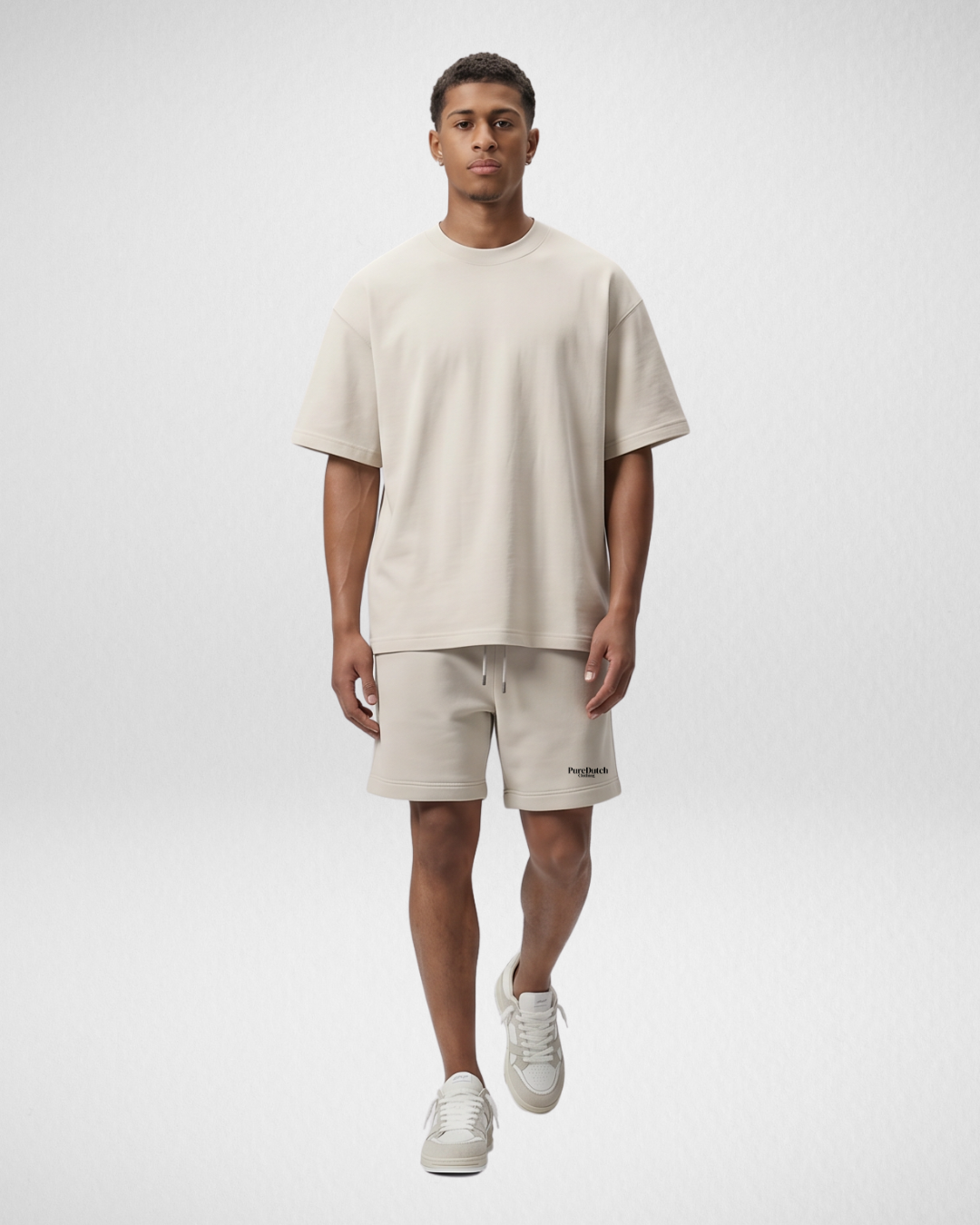Pure Dutch Relax Track Shorts – Faded Bone