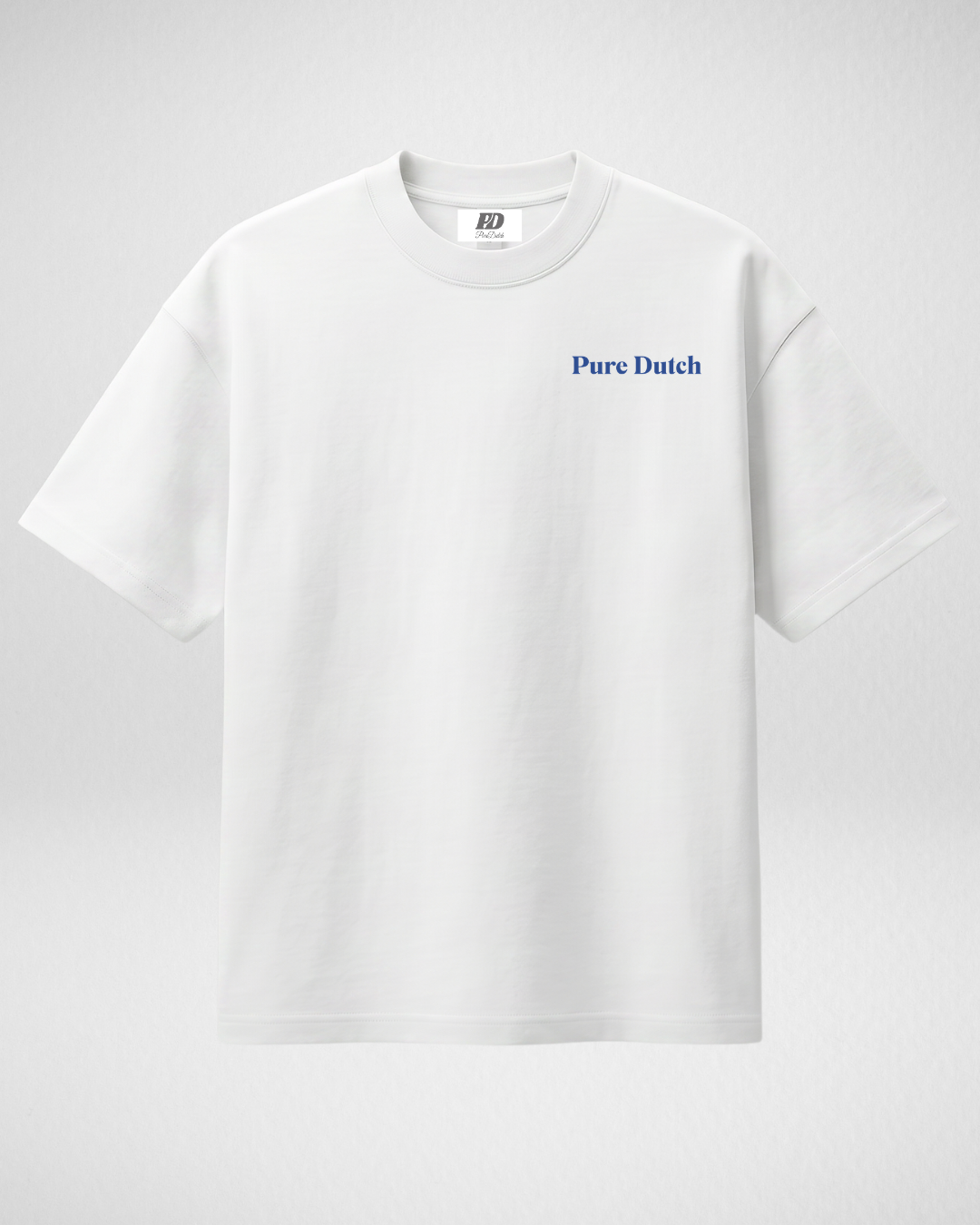 Pure Dutch Palm Escape Tee – White/Blue
