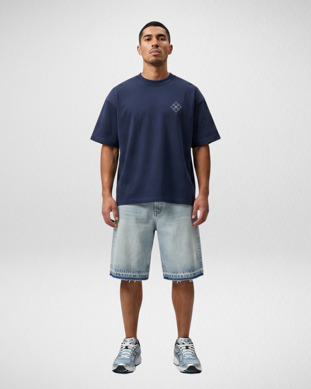 Pure Dutch Navy/White Bloom Heavy – Tee