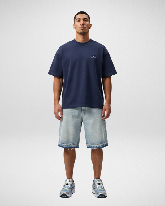 Pure Dutch Navy/White Bloom Heavy – Tee