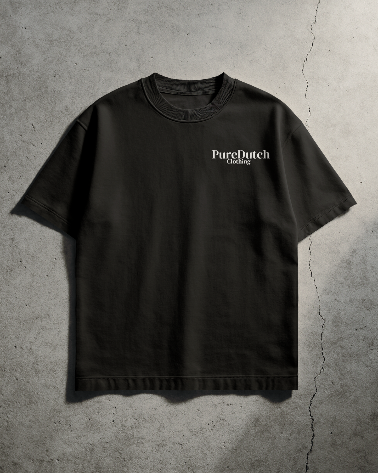 OVERSIZED BLACK TEE PURE FLOWER